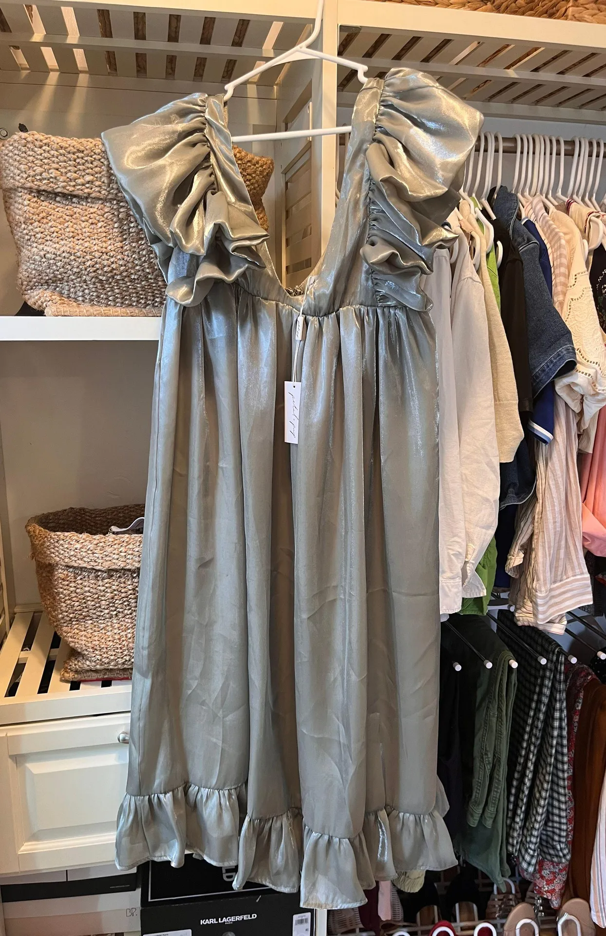 Oro Midi Dress - Olive - Image 3