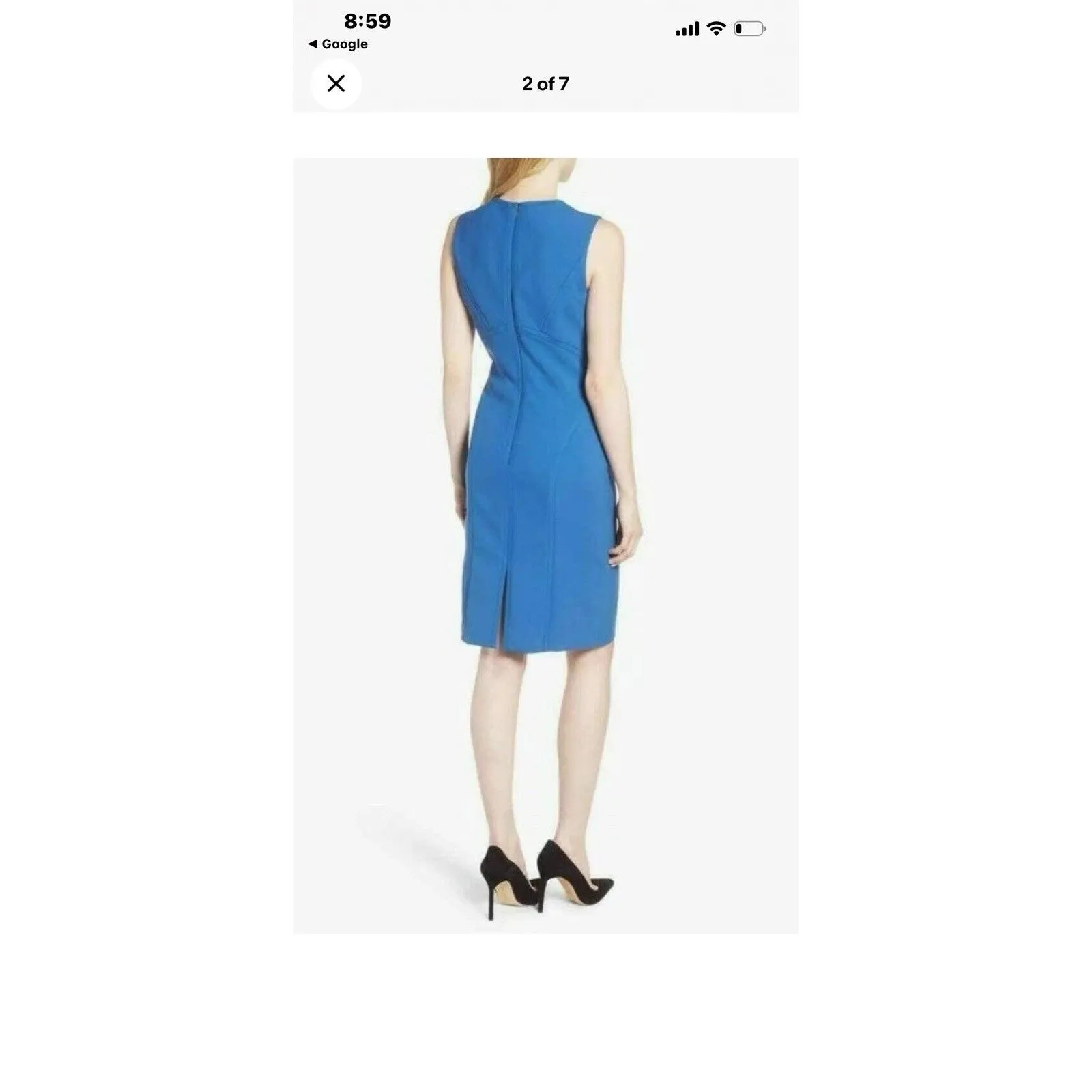 BOSS Dajil Ponte Sheath Dress Size 6 Blue NEW Career Business Hugo Boss - Image 4