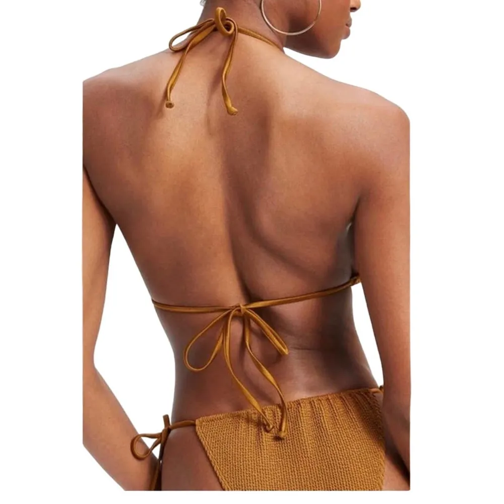 Good American Always Fits Women's Medium Brown Tiny Ties Bathing Suit Top - Image 2