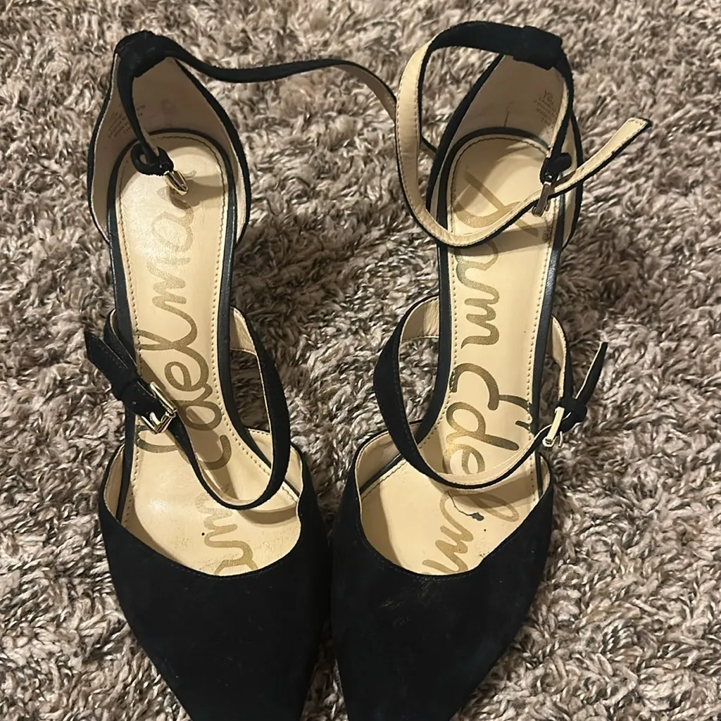 Sam Edelman  Thea Suede Pump Heel Black 7.5 - Image 9
