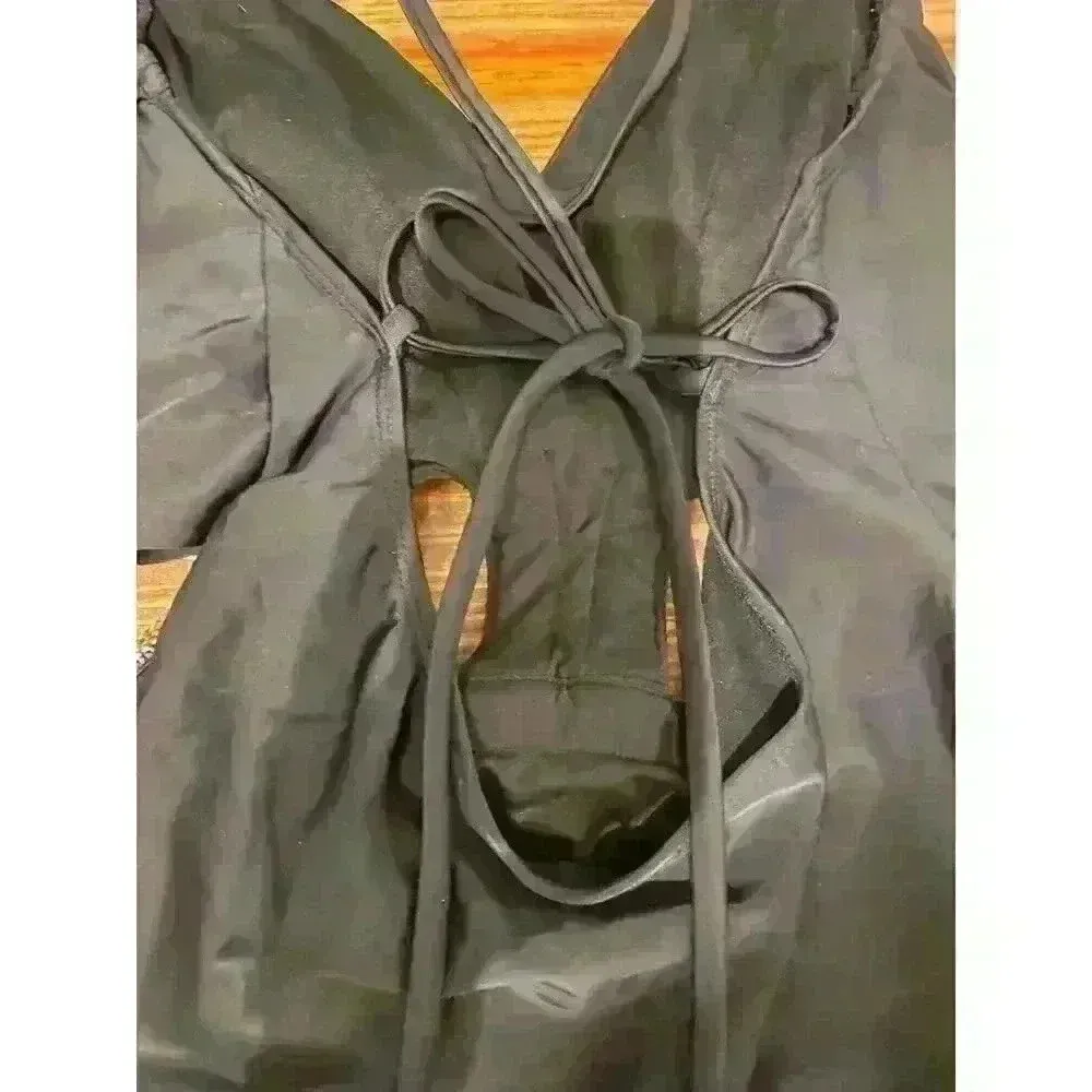 Xhiliration One-Piece Embroidered Beaded Cutout Swimsuit, XL - Image 9