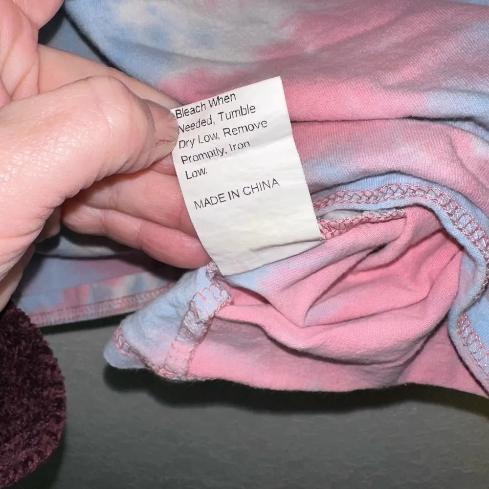 Indigo Tie Dye Cropped Tee Shirt - Image 5