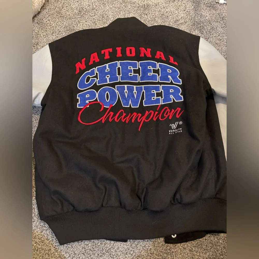American Cheer Power Varsity Jacket Black - Image 5