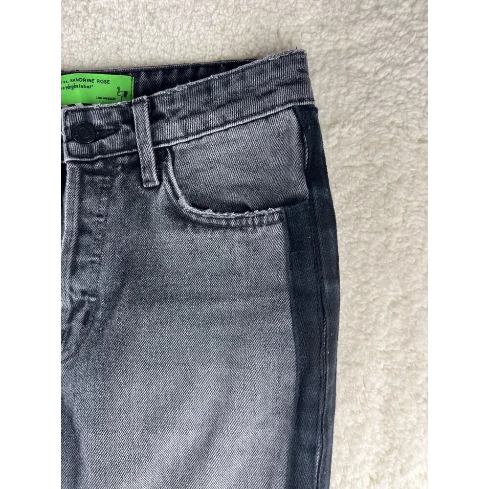 SR vs. Sandrine Rose Womens Jeans Size 25 The Virgin Label Gray High Rise Straig - Image 8