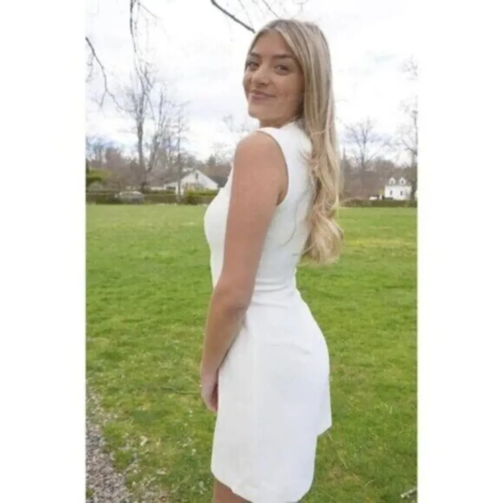 FRENCH CONNECTION Ruth Whisper A-Line Dress in Summer White Size US 12 - Image 13