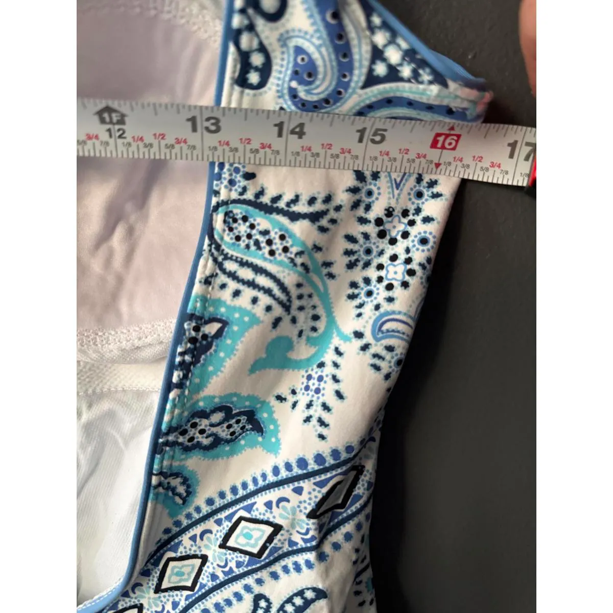 Lauren Ralph LaurenOne-Piece Swimsuit with Blue and White Paisley Pattern - Image 6