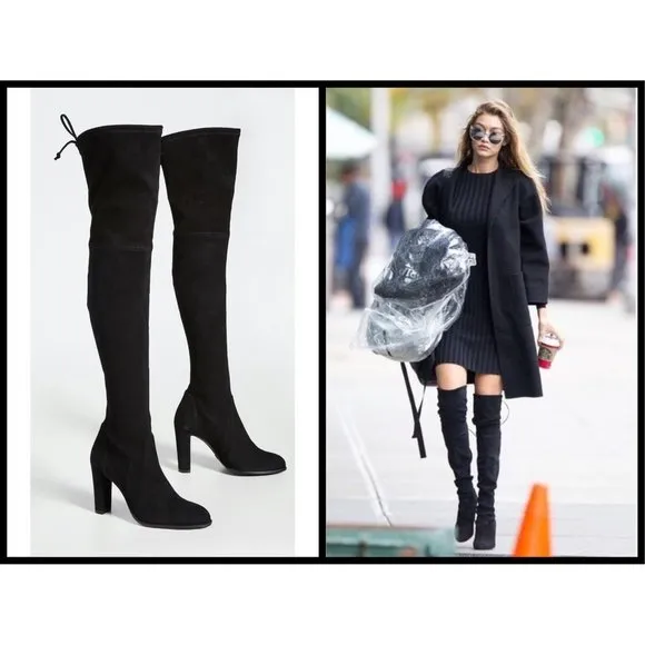 💕STUART WEITZMAN💕 Highland Suede Over-the-Knee Boots ~ Black 7.5 - Image 2