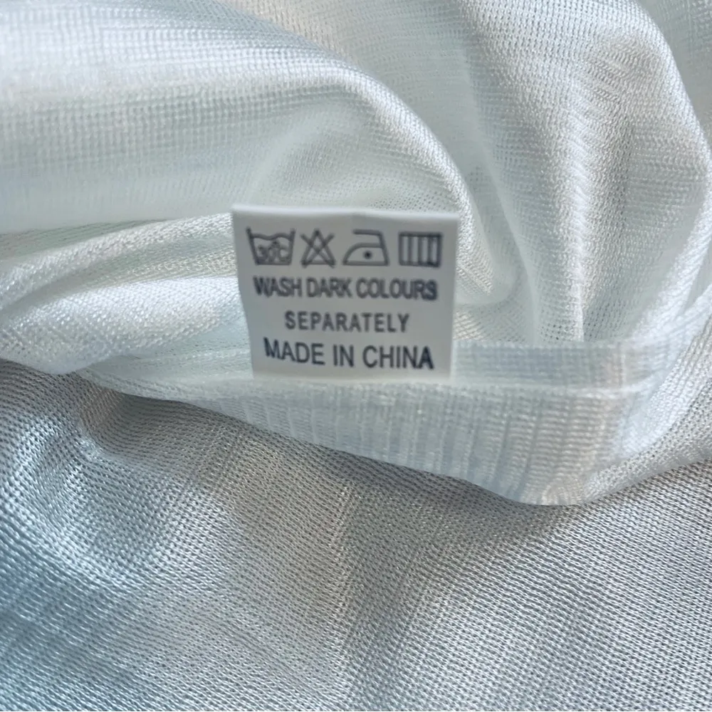 Dreagal White Halter Slip Dress With Lace Neck Detailing Size Medium New W/ Tags - Image 12