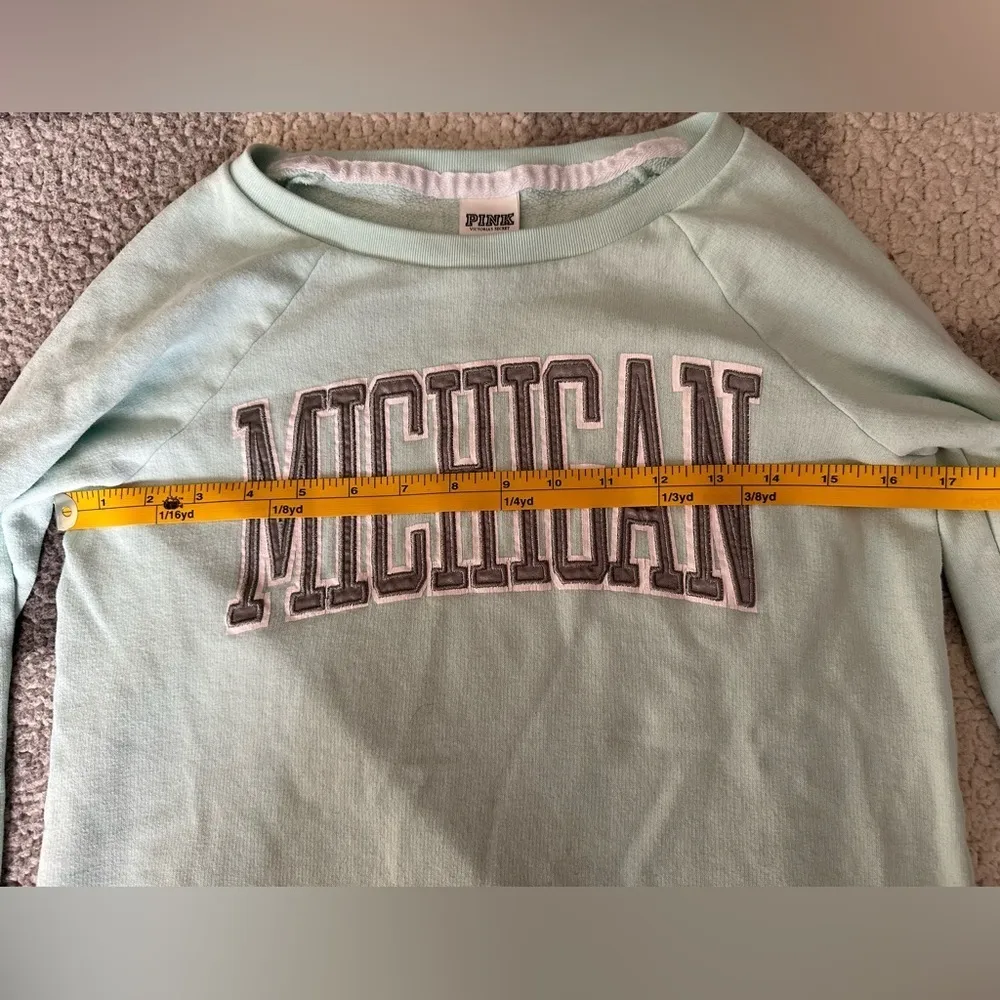 Victoria’s Secret PINK XS Mint Michigan Crew Neck - Image 9