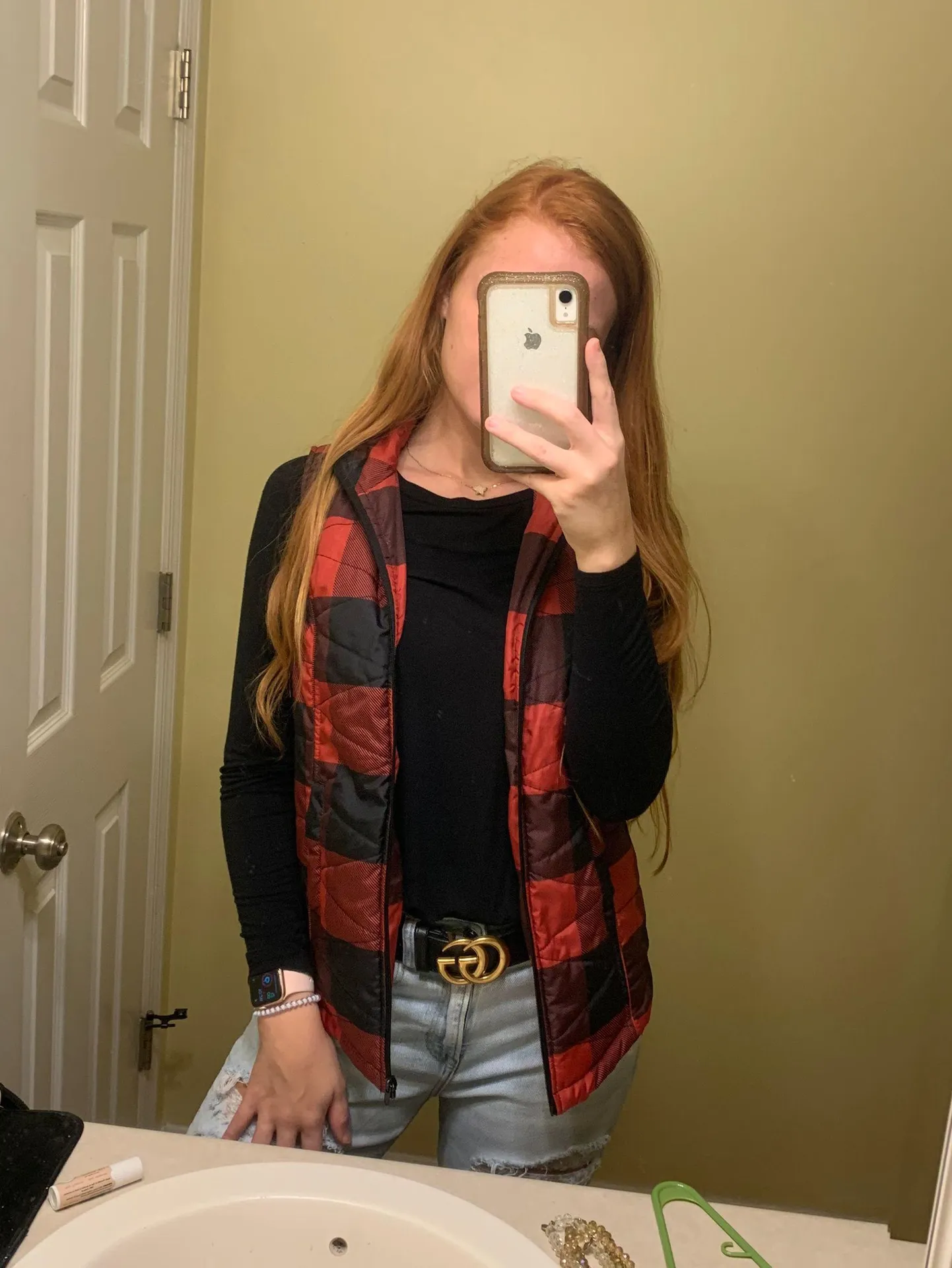 Red Camel Plaid Vest - Image 2