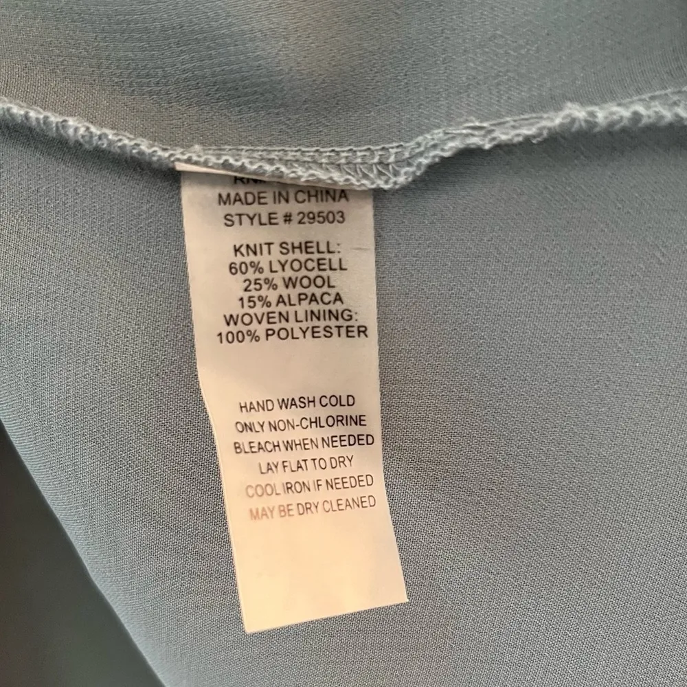 Soft Surroundings Sweater Teal Scoop Neck w/Chiffon Lining XL? *See Measurements - Image 10