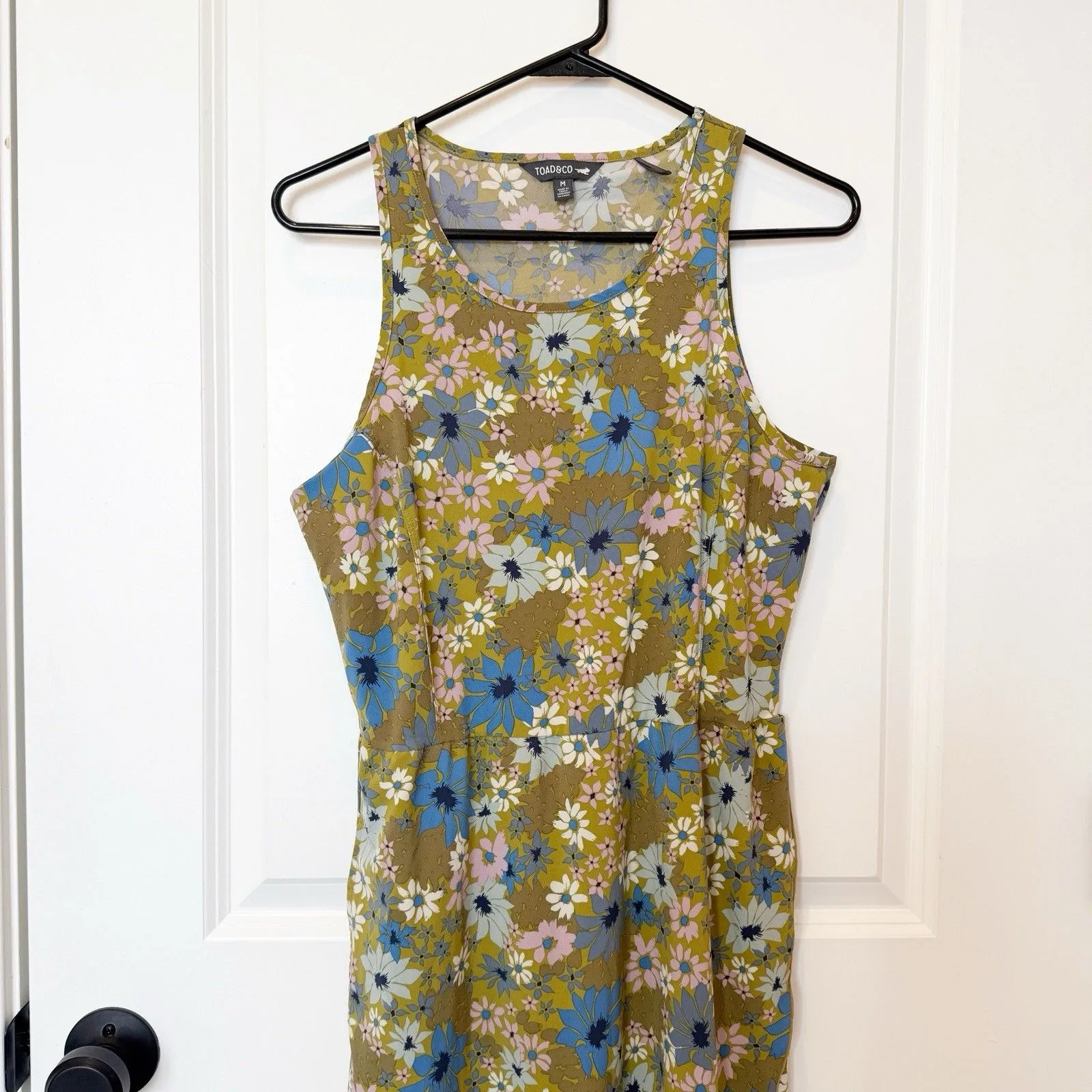 Toad & Co Womens Sunkissed Floral Maxi Dress Size Medium UPF 50 Vacation Travel Green - Image 2