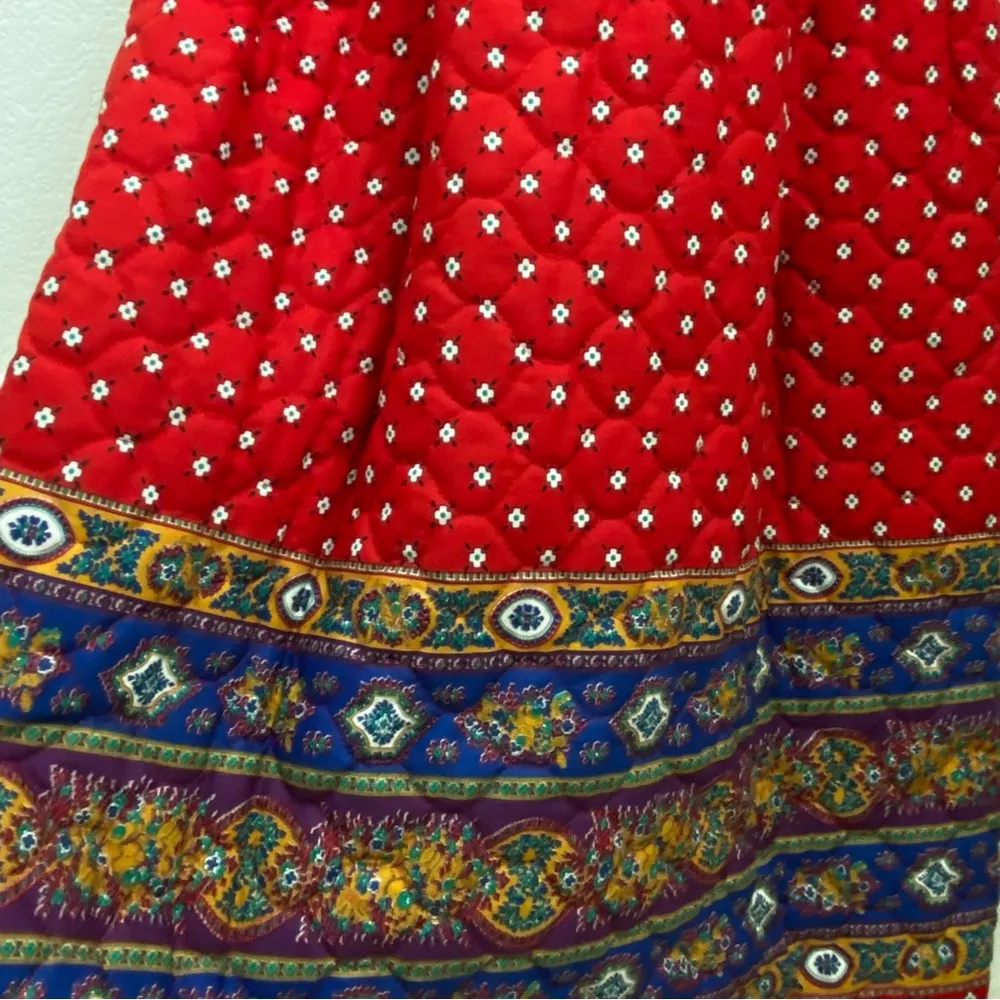 Vintage Constantine’s Las Vegas Red Printed Quilted Dress Pinup Retro 50’s Dress Size 12 - Image 12