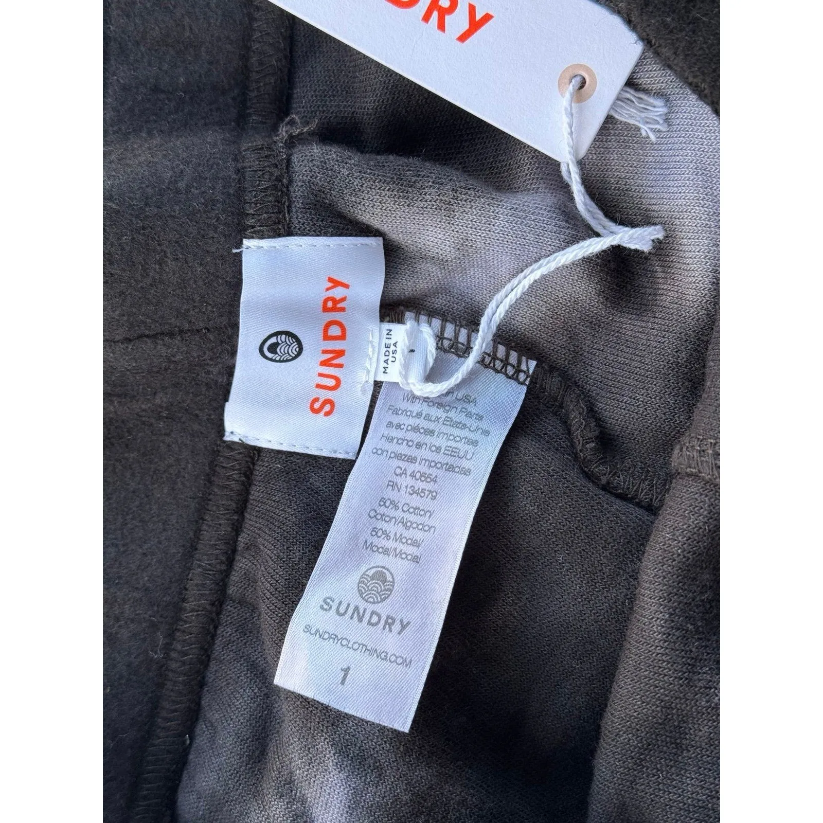 Sundry Faux Sherpa Shorts Black/Grey Tie Dye Size 1 - Image 11