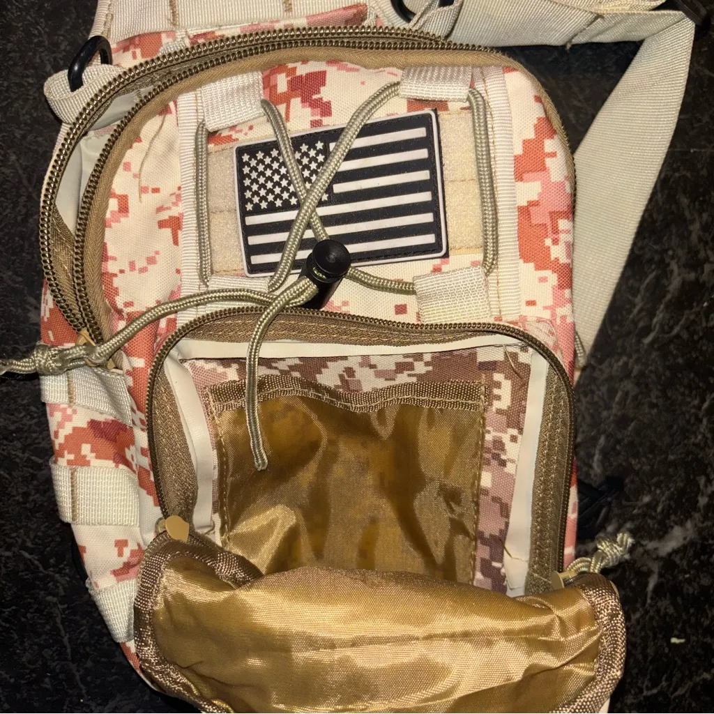 Camouflage Crossbody Bag Brown - Image 5