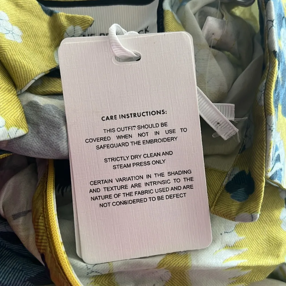 Falguni Shane Peacock Yellow Divine Long Maxi Dress, Size M, New w/Tag Size M - Image 14