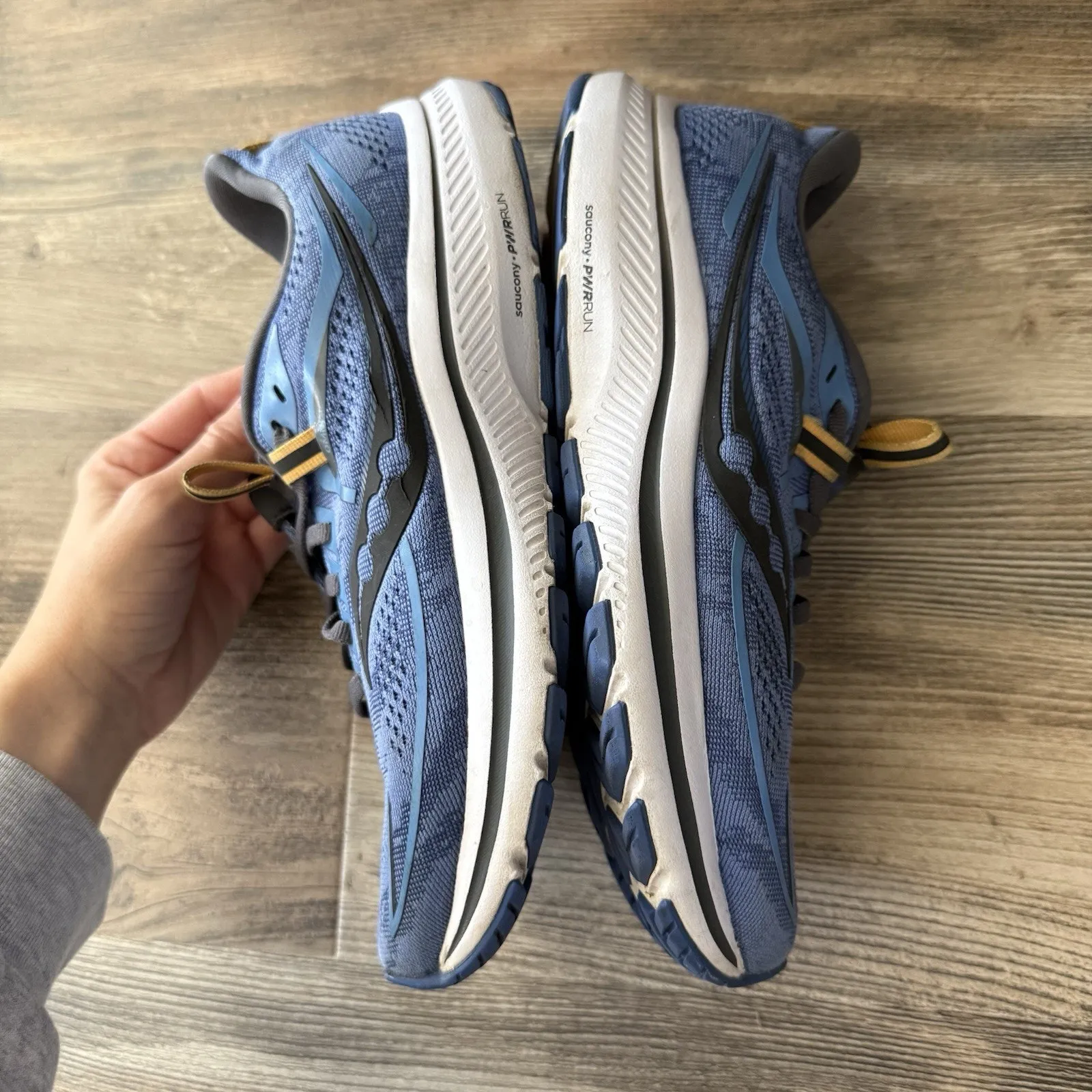 Saucony Omni 21 Women’s Running Shoes Blue Yellow Size 7.5 Athletic Sneakers - Image 8