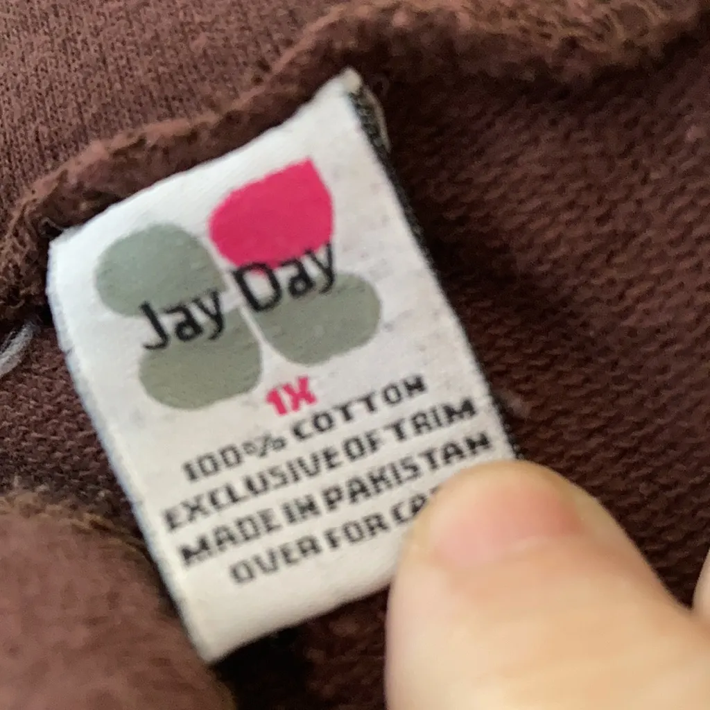 FINAL MARKDOWN Ladies’ Jay Day French Terry Track Slacks (1X) Brown - Image 5