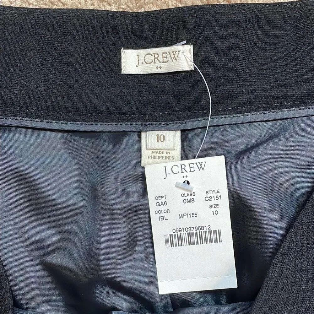 NWT J. Crew Women’s Knit White Black Tuxedo Chino Shorts - Image 9