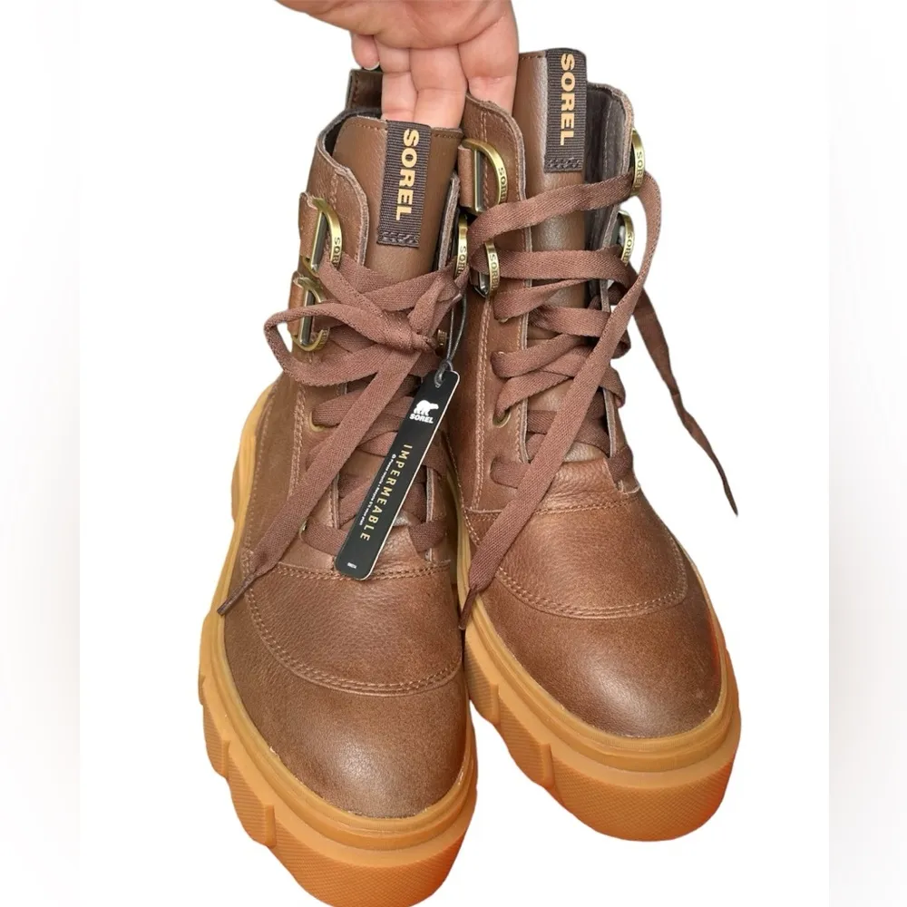 Sorel NWT CARIBOU X BOOT LACE Chelsea Boots in tobacco - Image 2