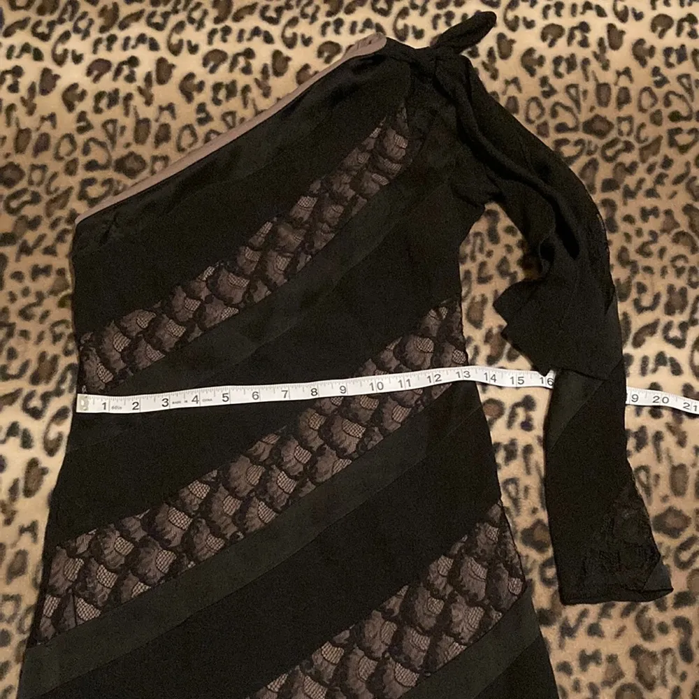 Diane Von Furstenberg Dress DVF Noemi Asymmetrical Neckline Lace Dress Size 0 - Image 10