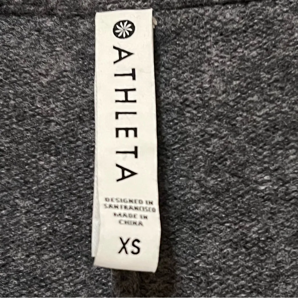 Athleta Spirit Wool and Cashmere open front Cardigan with pockets Grey, size XS - Image 3