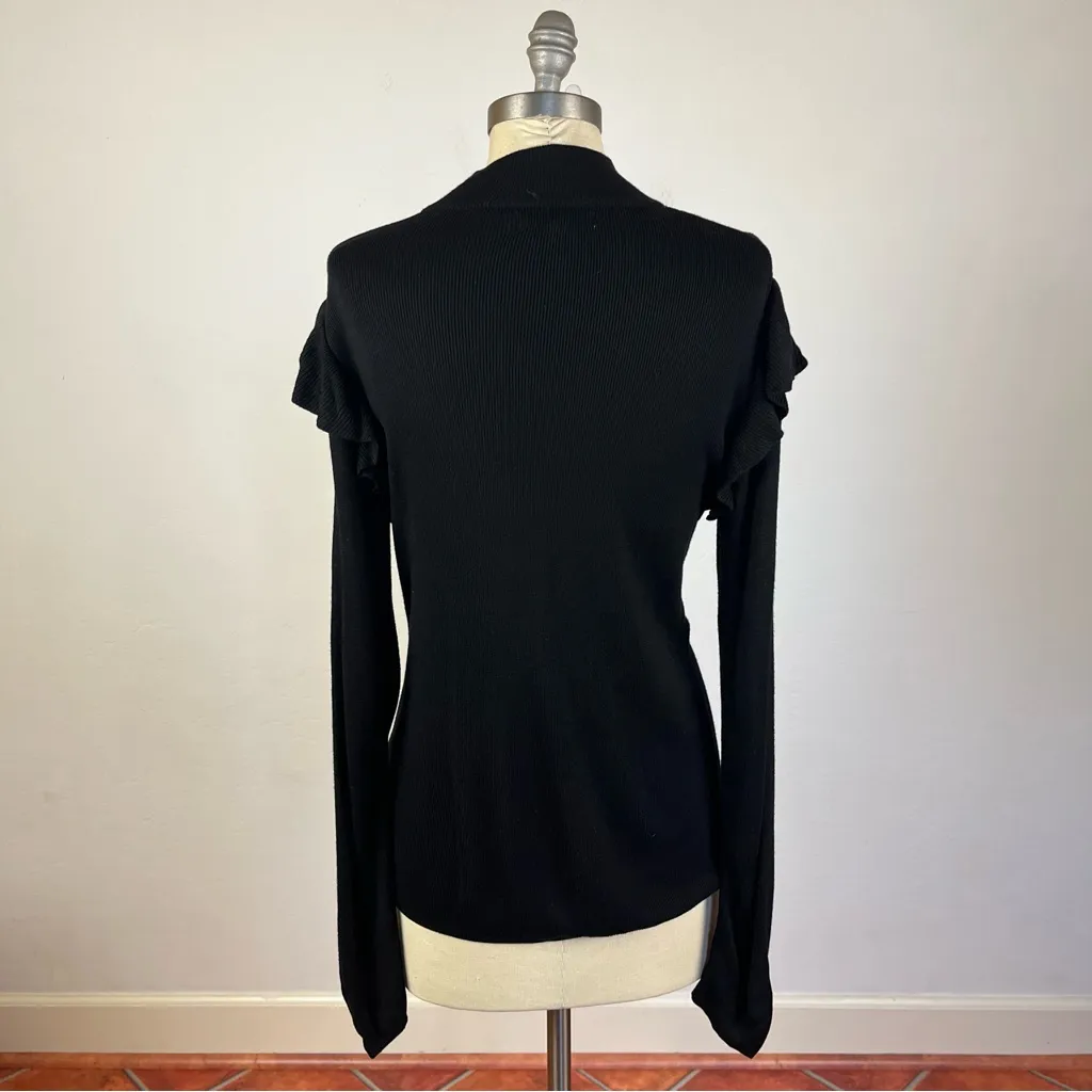 Avec Les Filles Black Ruffle Sweater - Image 5