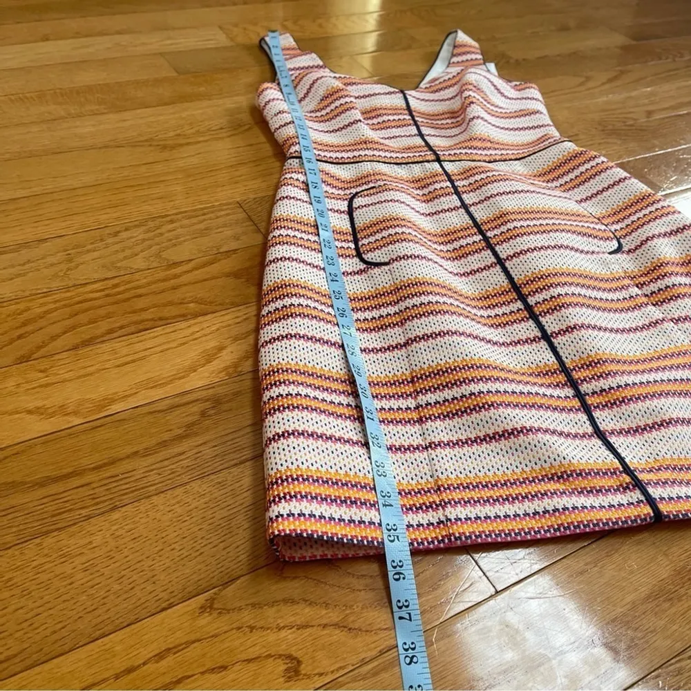 Trina Turk Garden Tea Striped V-neck dress Sz 6 new nwt straight modern party - Image 10