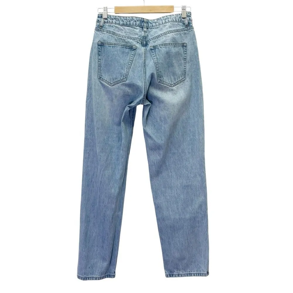 Princess Polly High Rise Straight Leg Stovepipe Jeans Light Wash Women’s Size 6 - Image 3