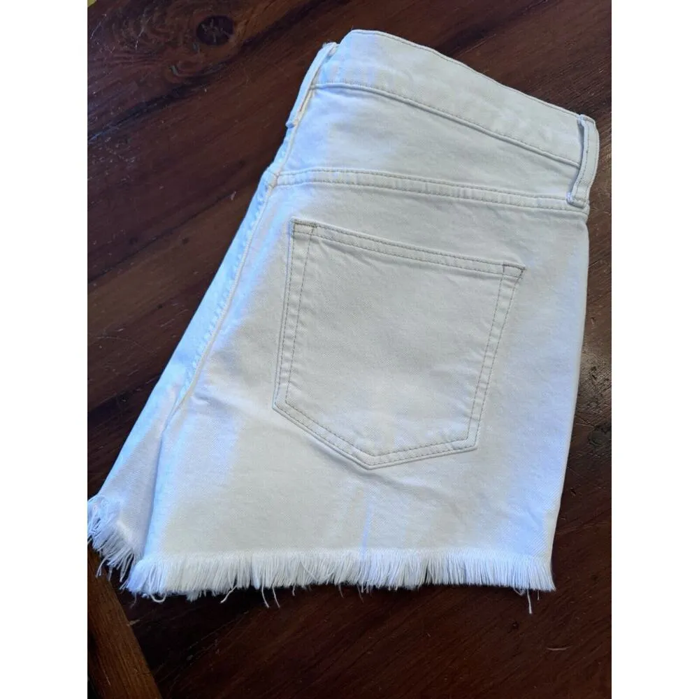 Boden Rigid Beach Shorts Ecru/white Denim Cut Off Shorts Womens NWT Size 29 White - Image 9