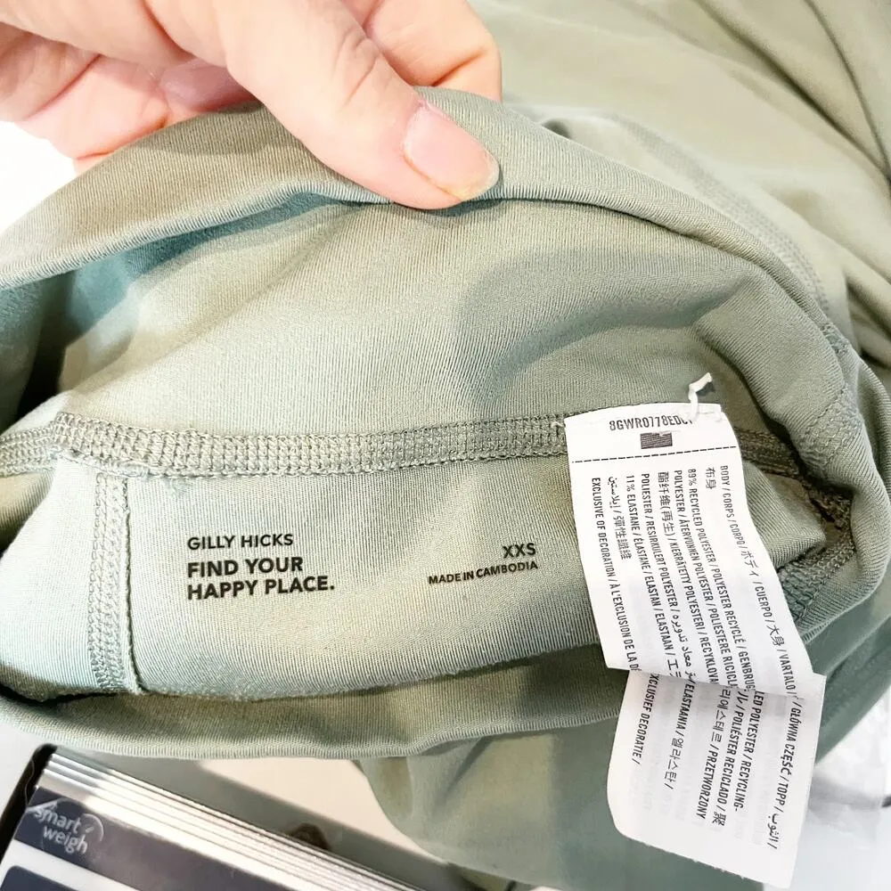 Gilly Hicks Hollister High Rise Flare Pants Leggings Light Green XXS - Image 3