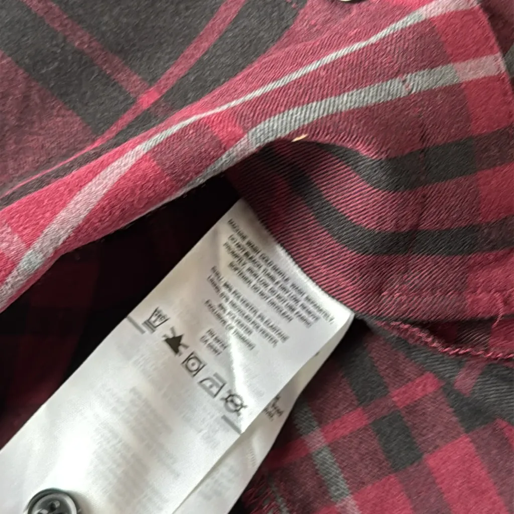 Columbia Plaid Virginia Tech VT Hokies Button Down Top SIZE S - Image 5