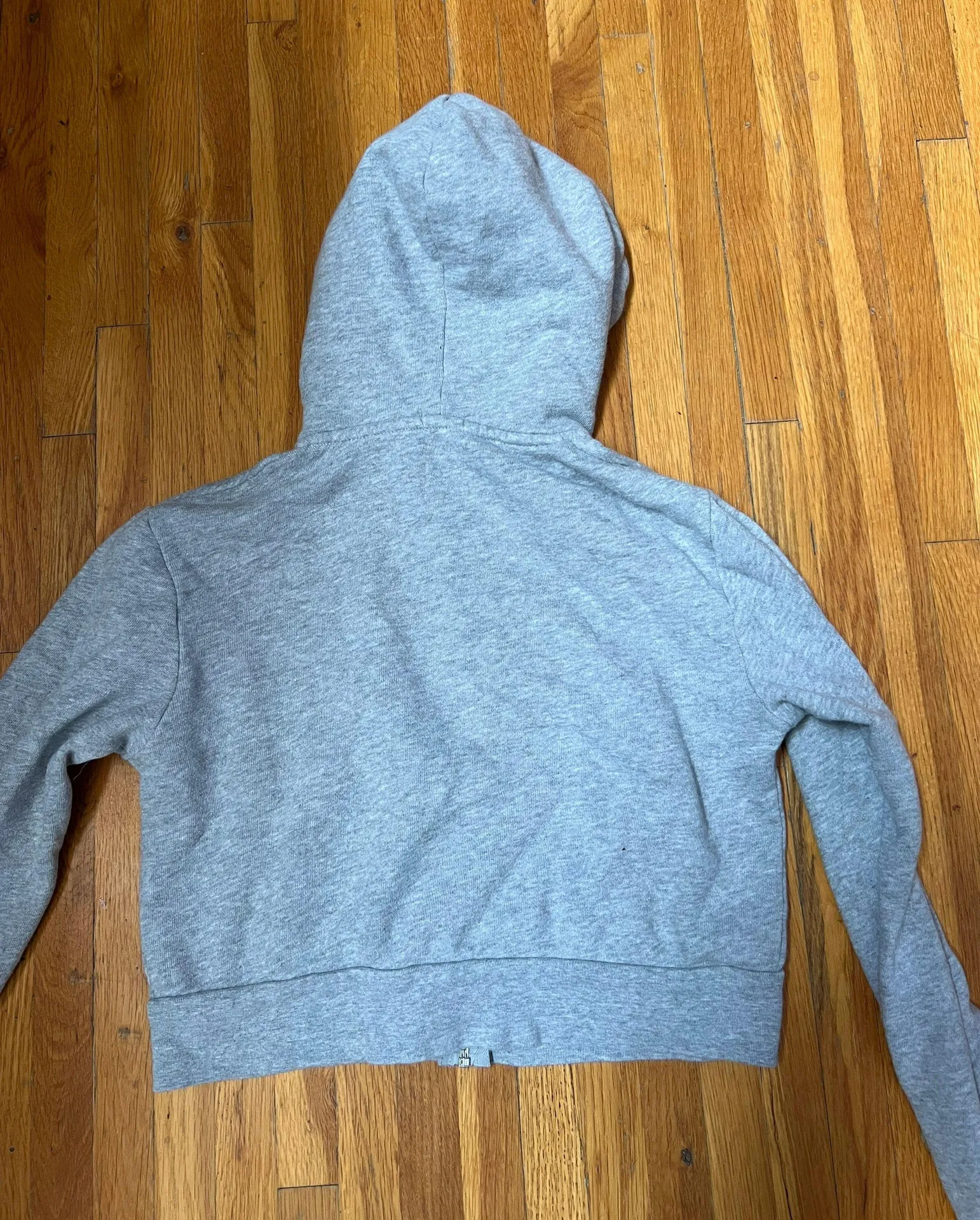 Brandy Melville Gray Full Zip Cropped Jacket - Image 3