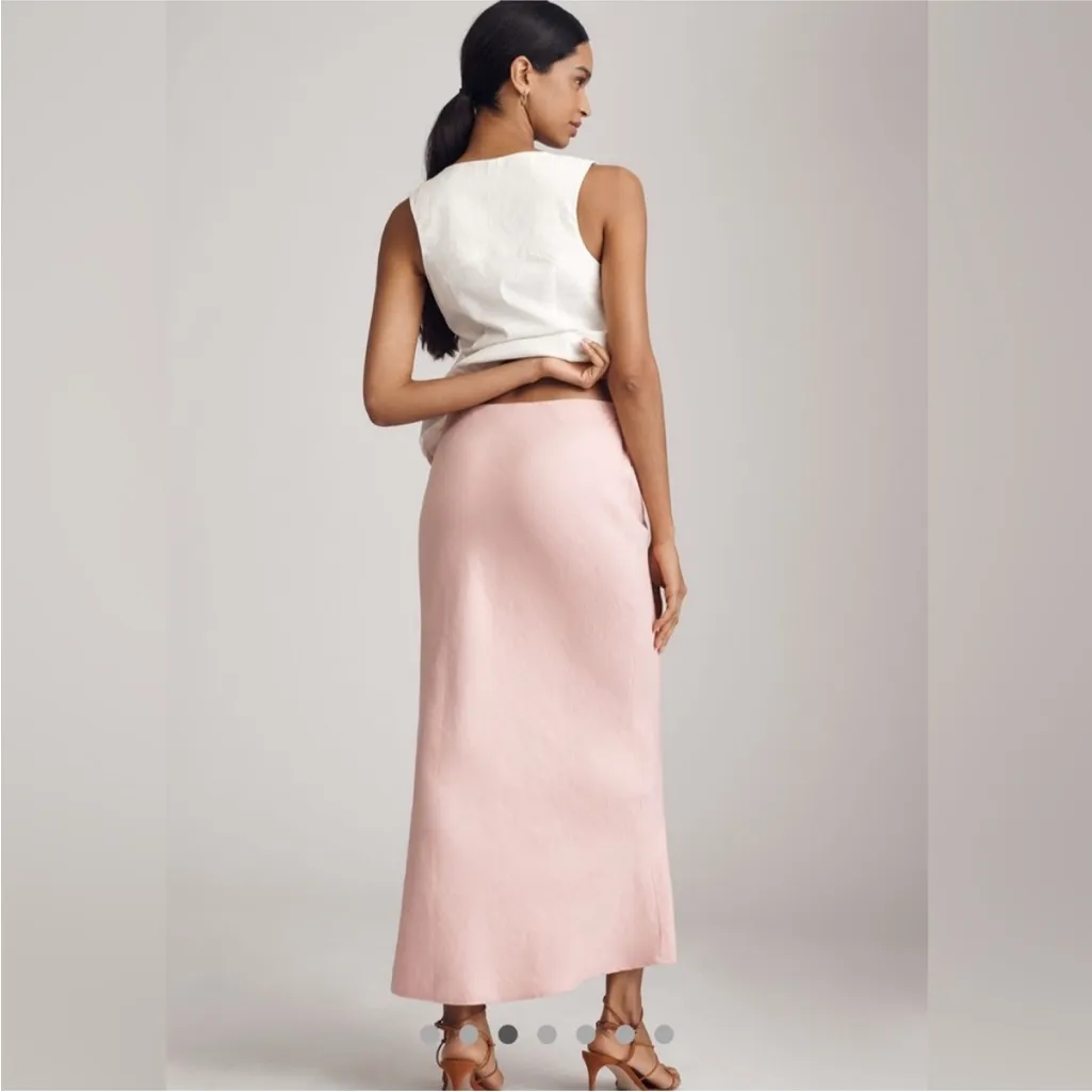 Anthropologie The Tilda Maxi Slip Skirt The Linen Edition Size 3X NWT - Image 3