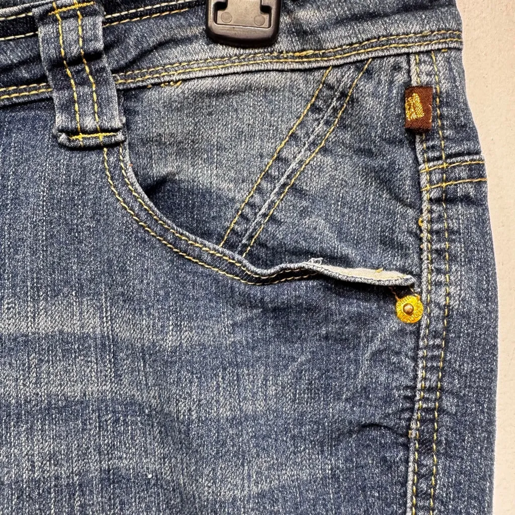 Mecca Femme Vintage Y2K Jeans Low Rise Boot Cut Rhinestone Studded Pockets 13/14 Blue - Image 5