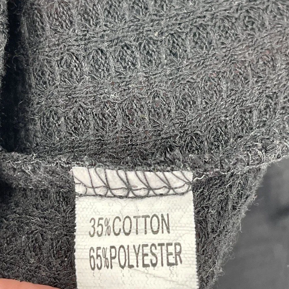 2/$30 MIHOLL Waffle Knit Knot Tie Button Down Long Sleeve Top - Image 5