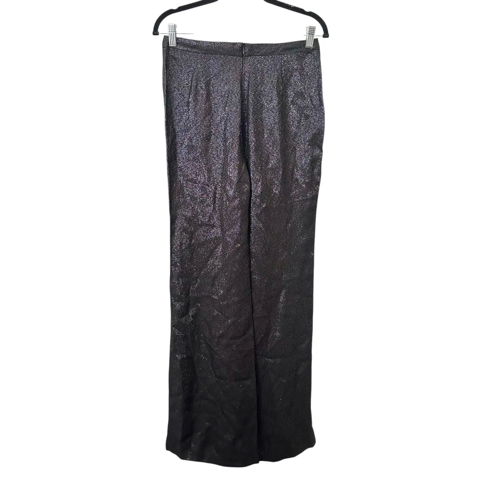 L'AGENCE Metallic Flared Pant Black‎ Sz 6 - Image 3