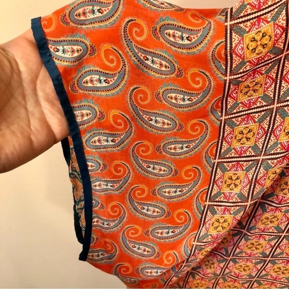 Anthropologie Rapti Kimono by Tolani Pink/Blue One Size Fits Most - Image 10