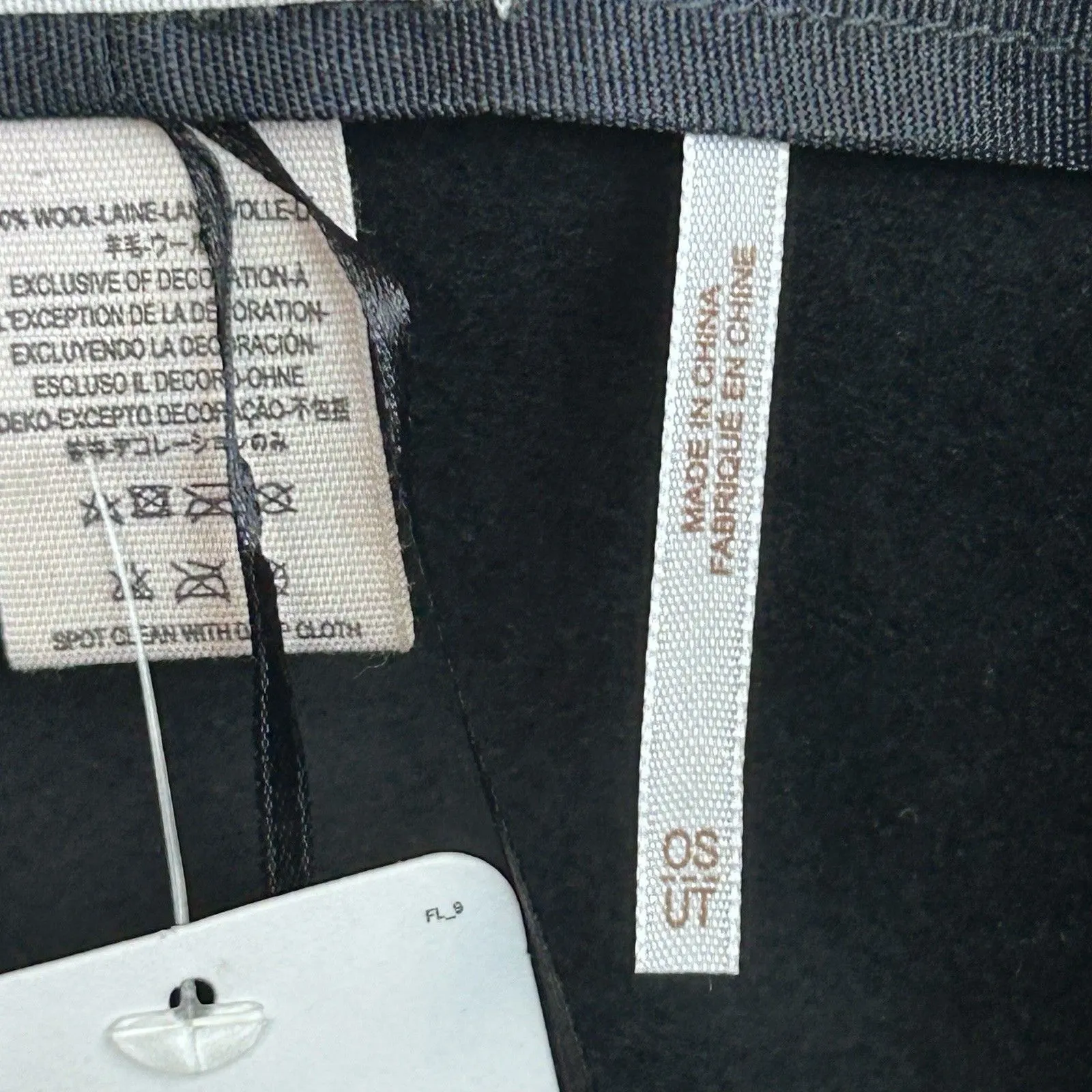 Free People Wool Fedora Hat Black W/ Leather Band One Size $78 - Image 8