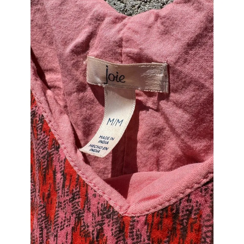 JOIE Bondi Tiered Cotton Maxi Dress Tea Rose Beachy Boho Summer Dress Medium EUC - Image 7