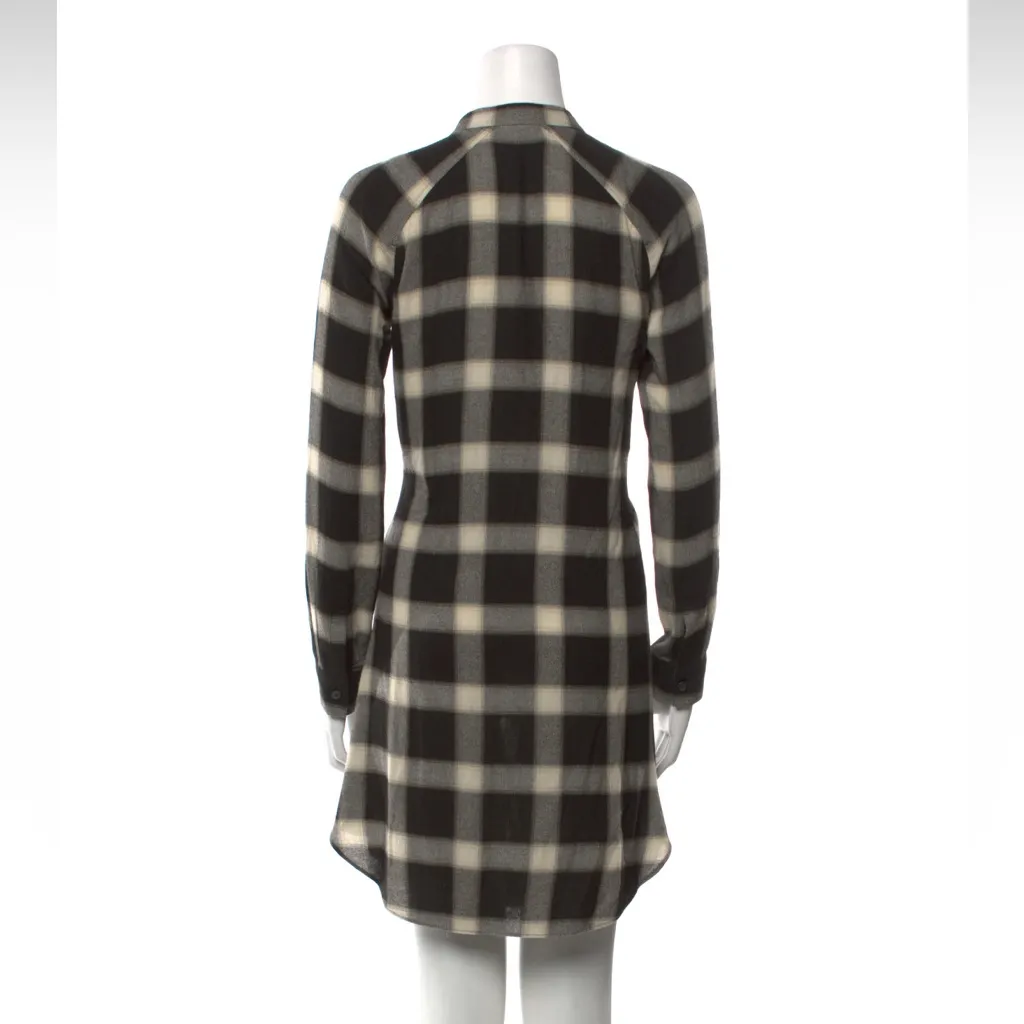 Derek Lam 10 Crosby Plaid Dress Black Size 0 - Image 3