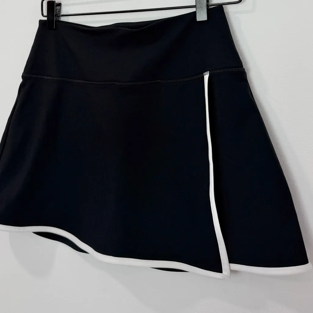 Abercrombie & Fitch YPB SculptLux Lined Wrap Mini Skirt Skort Black Size Medium - Image 4