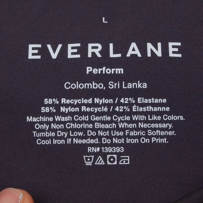 Everlane Perform High Waist Biker Shorts Dark Plum Womens Size L Gym Workout - Image 4