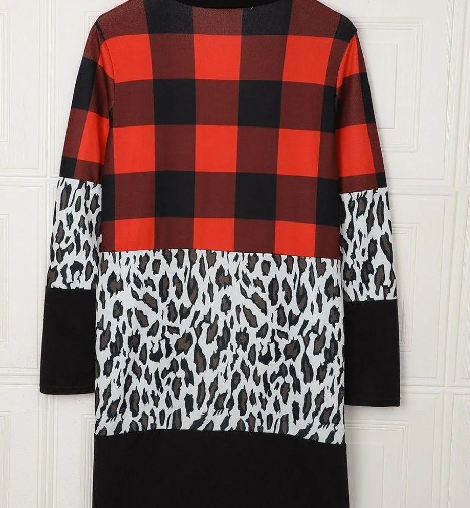 CARDIGAN BUFFALO PLAID LEOPARD PRINT Size undefined - Image 6