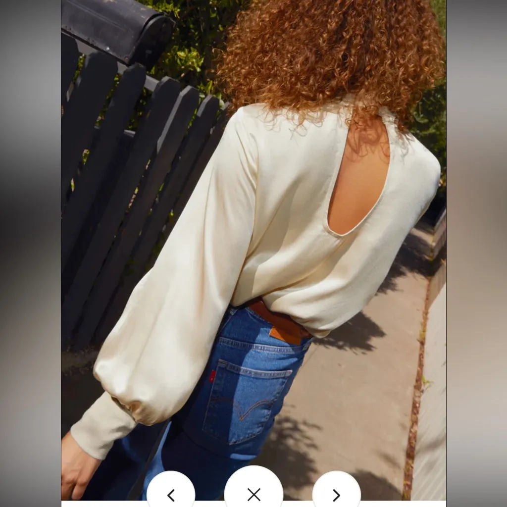 New with Tags Nation Ltd Anne Feminine Turtleneck in White Chocolate Sz M - Image 4