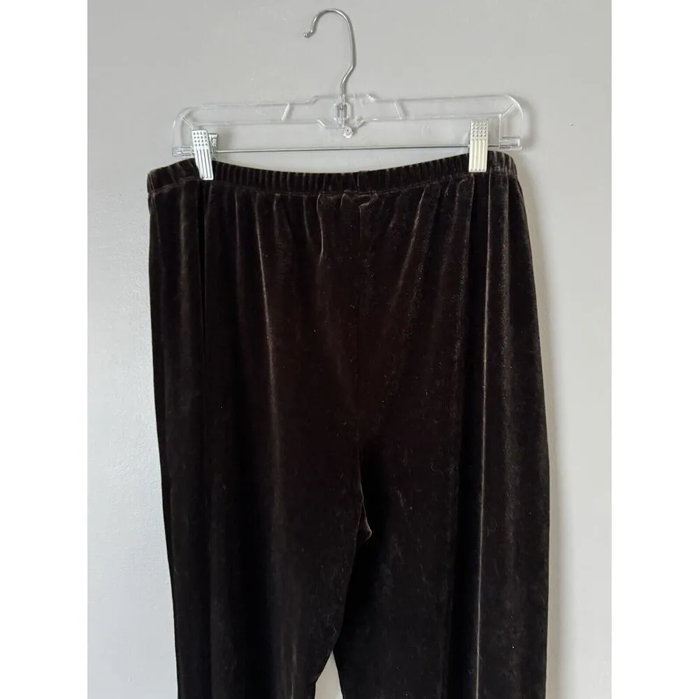 Chicos Black Velvet High Rise Pull On Wide Leg Pants Women’s Size XL Chicos 3 - Image 4