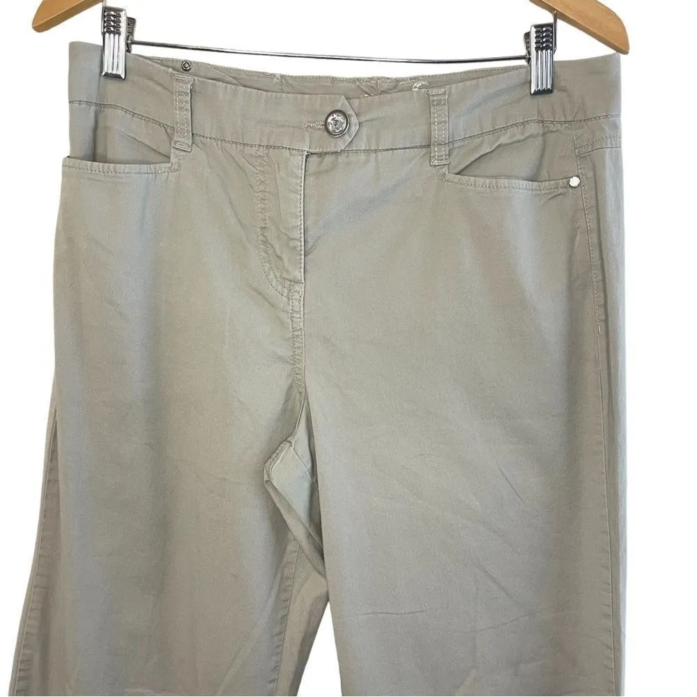 STYLE‎ & CO PREMIUM Vintage Wide Leg Embellished Khakis, Size 10 - Image 2