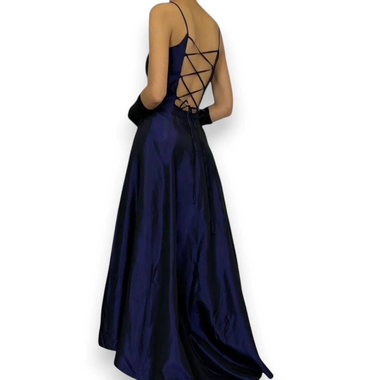 Early 2000's Iridescent Purple Whimsygoth Corset Back Princess A - Image 2