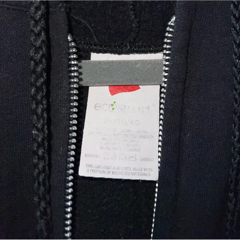 Hanes Black Zip Up Hoodie - Image 2