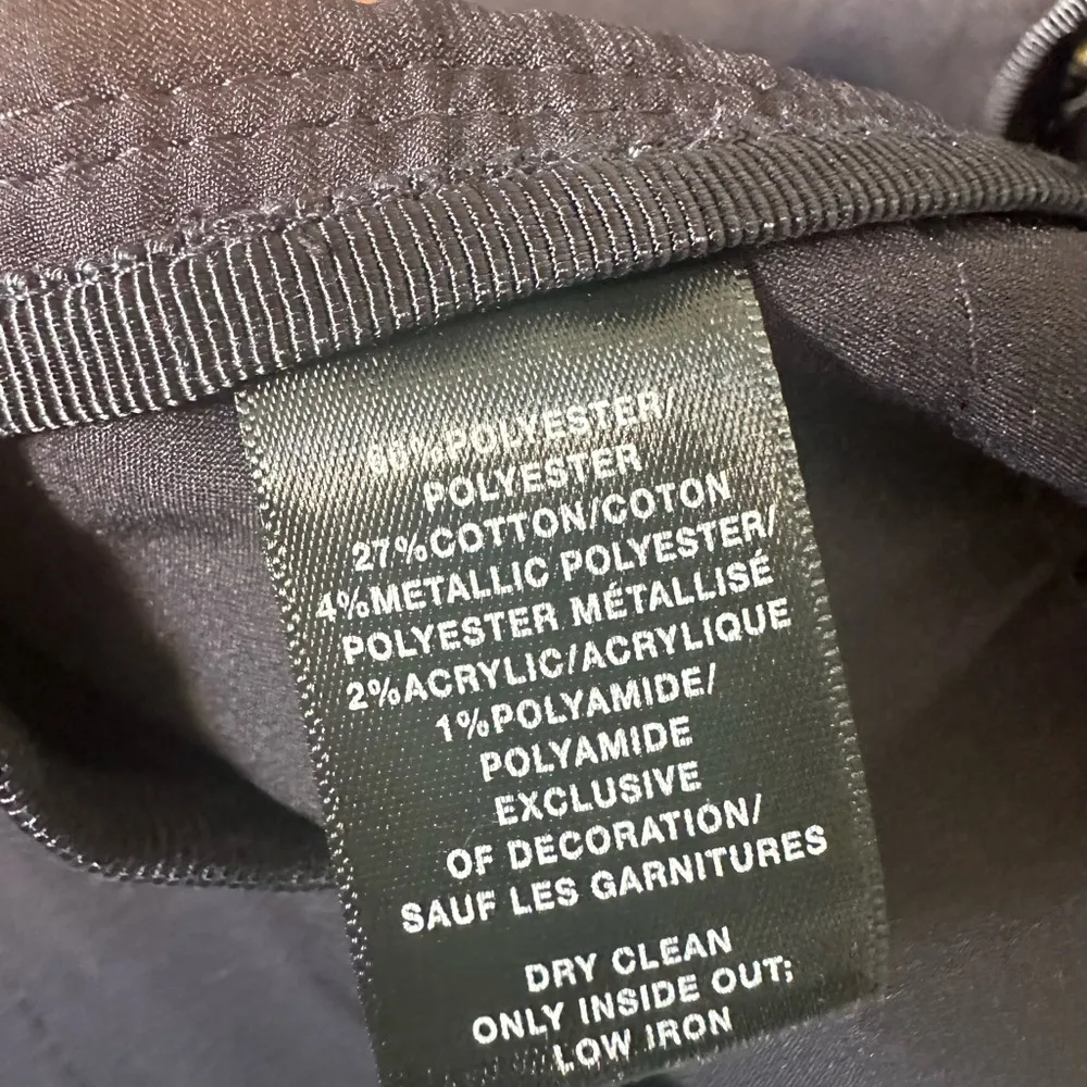 Lafayette 148 Womens Dane Textured Metallic Jacket Outerwear Navy Medium $689 - Image 5